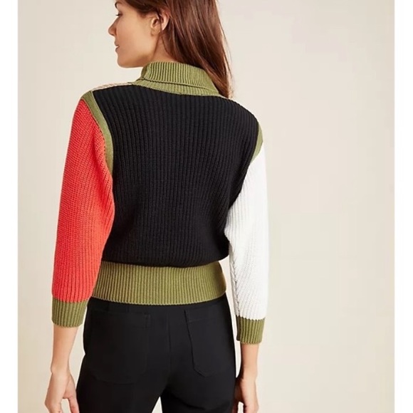 Anthropologie CALLAHAN Ruthie Colorblocked Turtleneck Sweater - Picture 2 of 6
